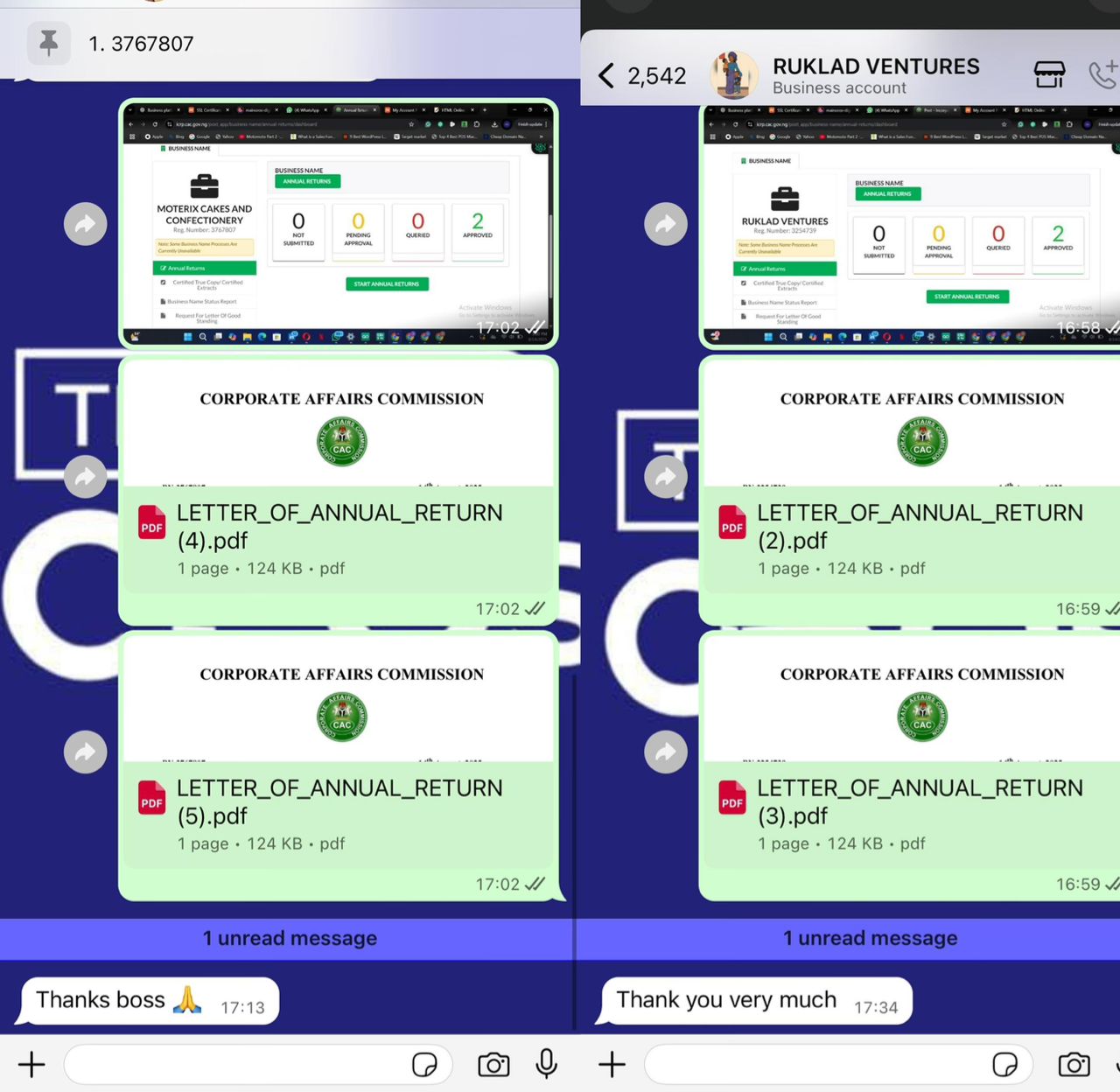 Registration proof additional